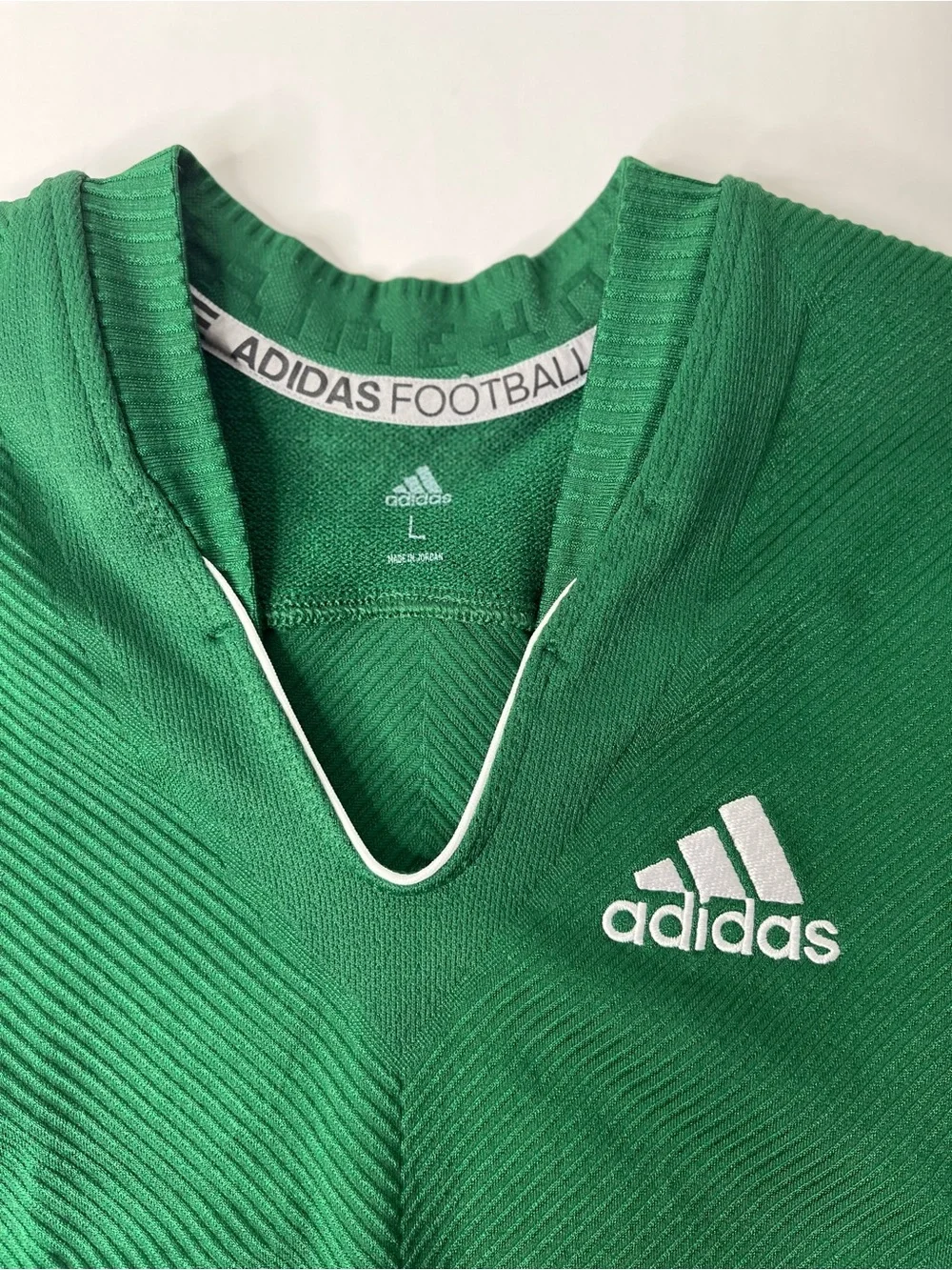 Adidas Primeknit A1 Football Jersey Men’s Large NWT green with White Trim